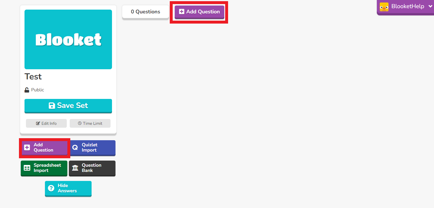 Add Question Set
