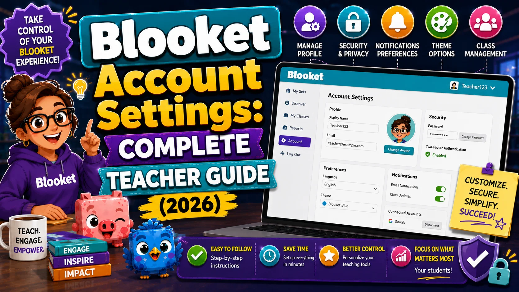 Blooket Account Settings Teachers Guide