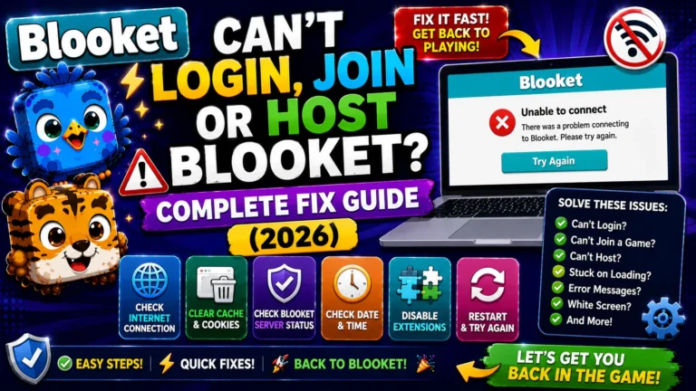 Blooket Can't Login, Join, or Host - Fix Every Issue