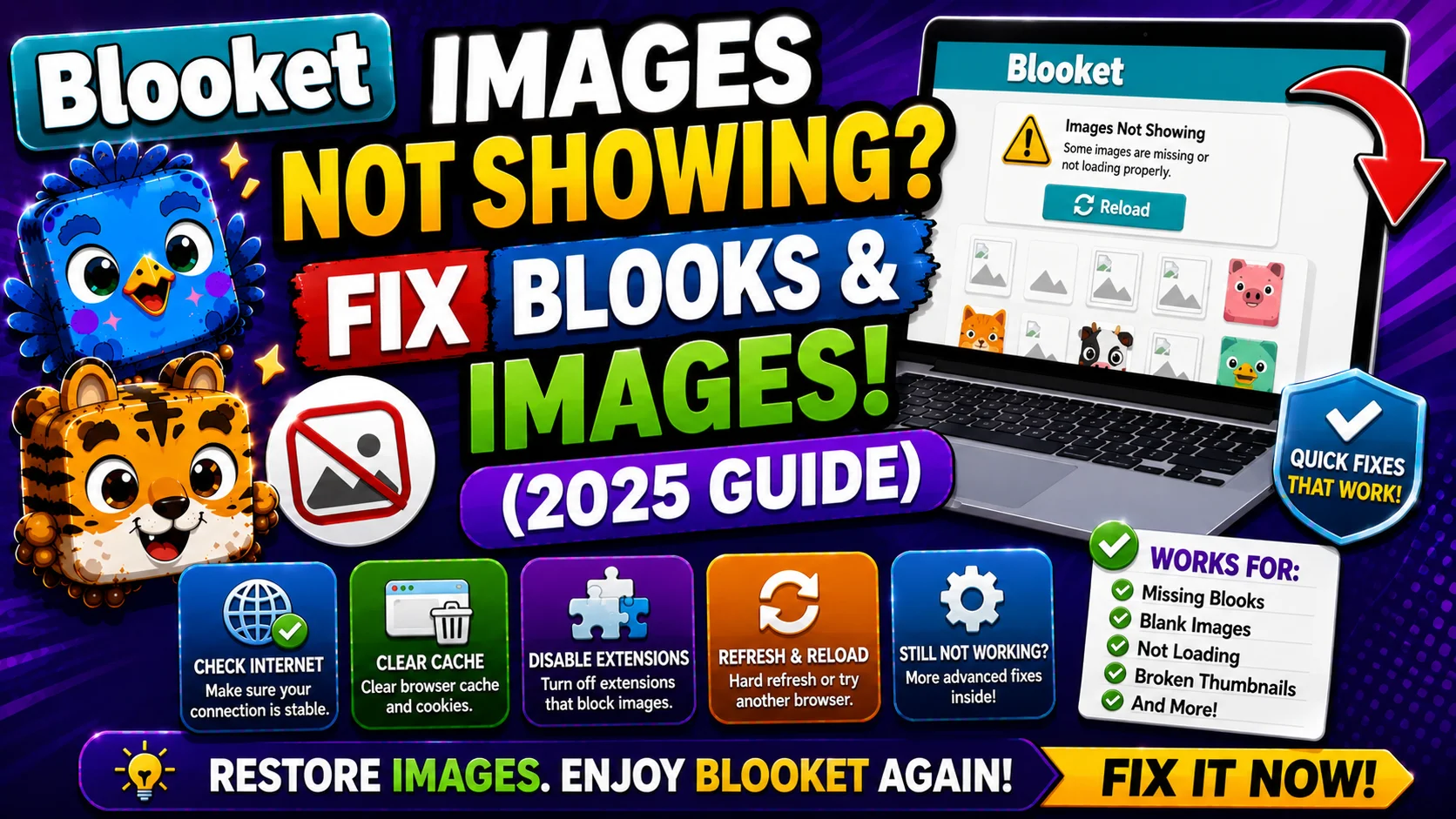 Blooket Images Not Showing - Fix Blooks & Images
