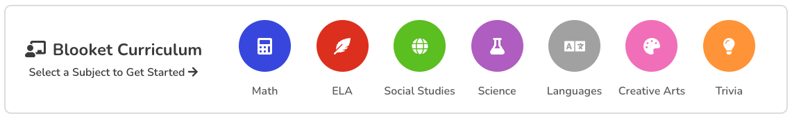 Curriculum Subject Categories