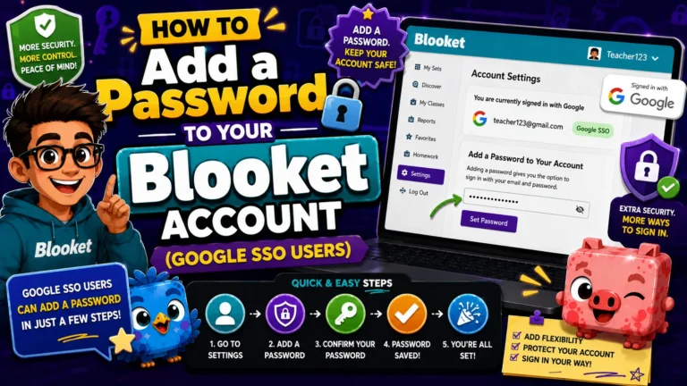 How to Add a Password to Blooket Account