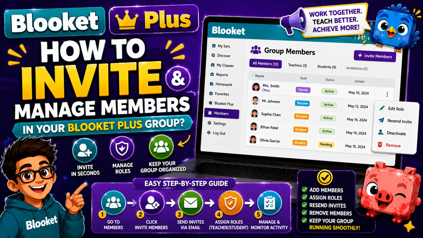 How to Invite and Manage Members in Blooket Plus Group