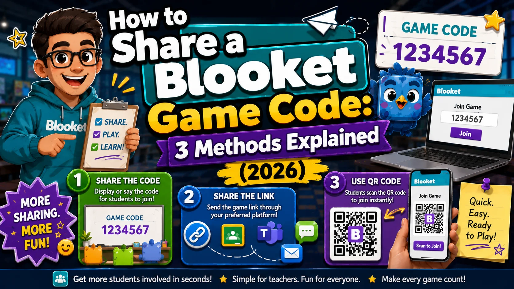 How to Share a Blooket Game Code