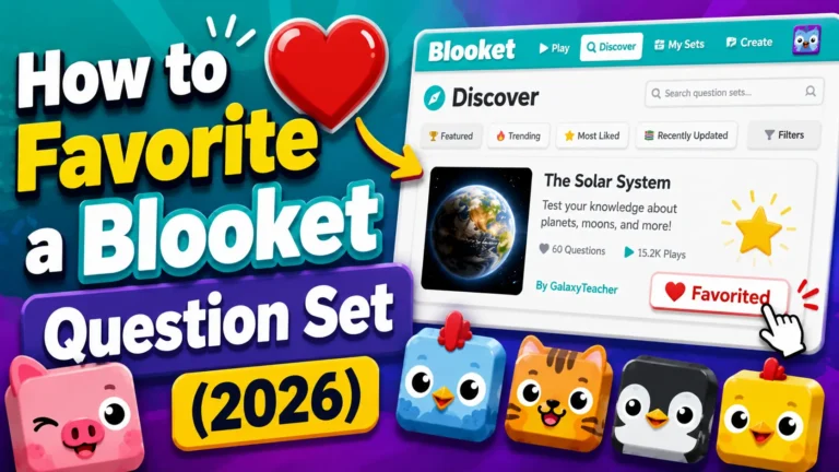 how to favorite a blooket question set