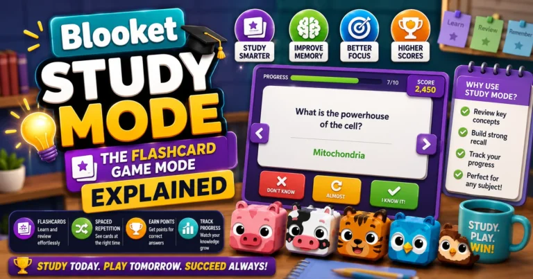 Blooket Study Mode Flashcard Game