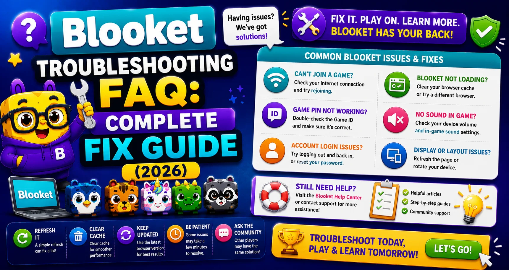 Blooket Troubleshooting FAQs
