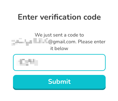 Enter the confirmation code