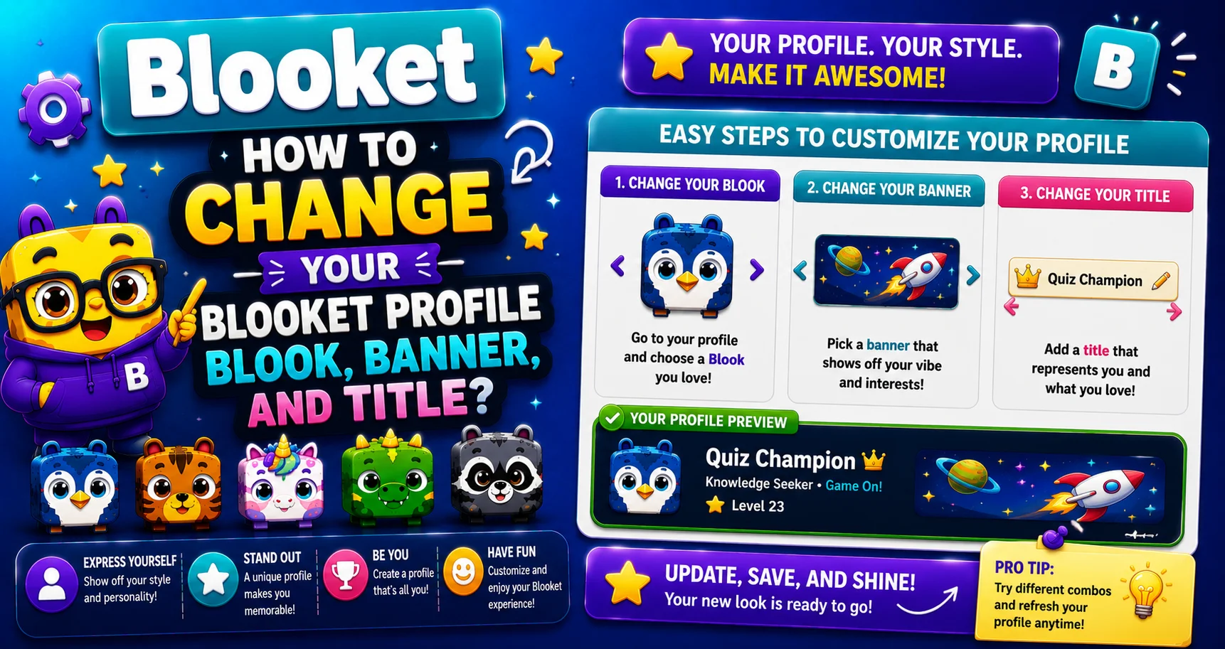 How to Change Blooket Profile Blook