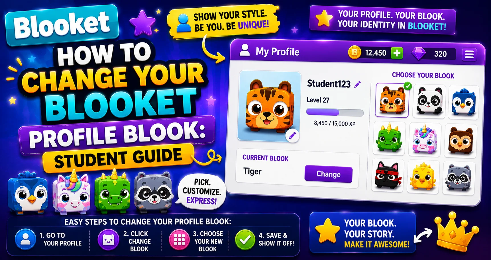 How to Change Blooket Profile Blook