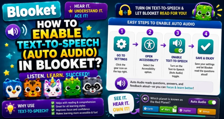 How to Enable Blooket Text to Speech Audio