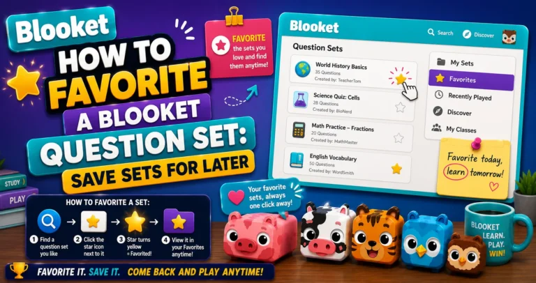 How to Favorite a Blooket Question Set