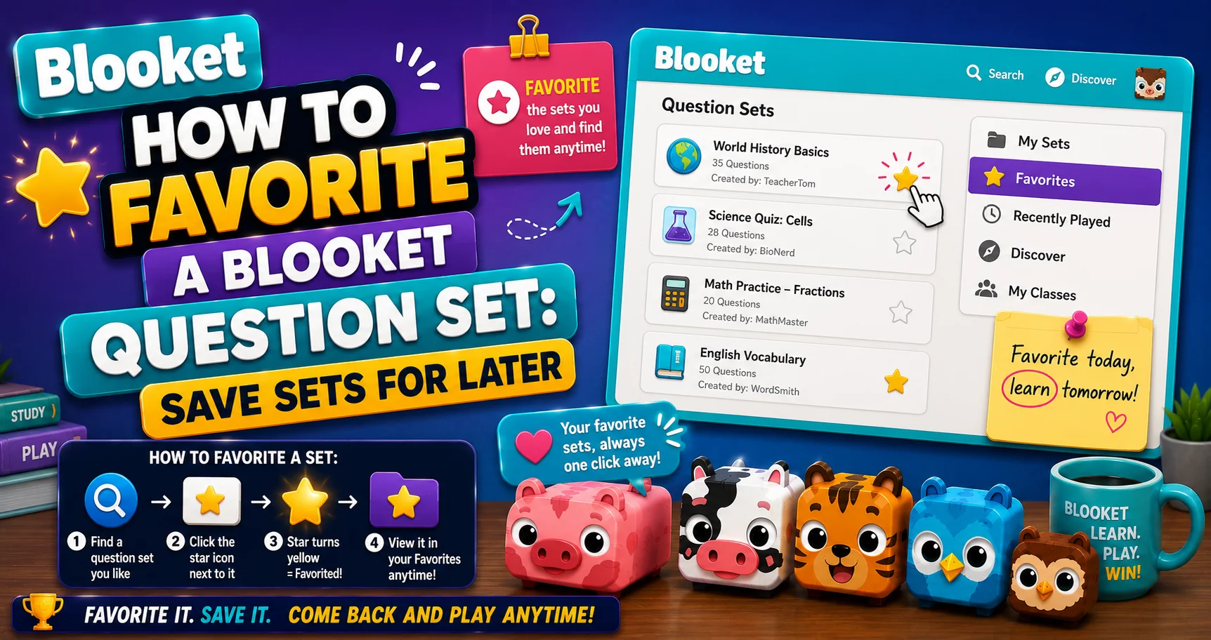 How to Favorite a Blooket Question Set