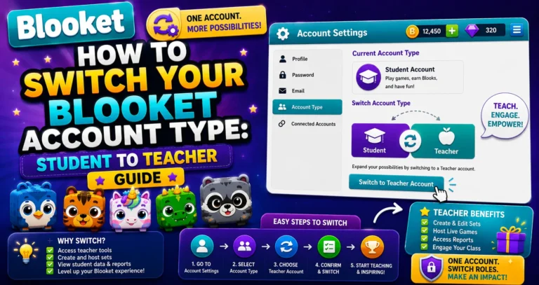 How to Switch Blooket Account Type