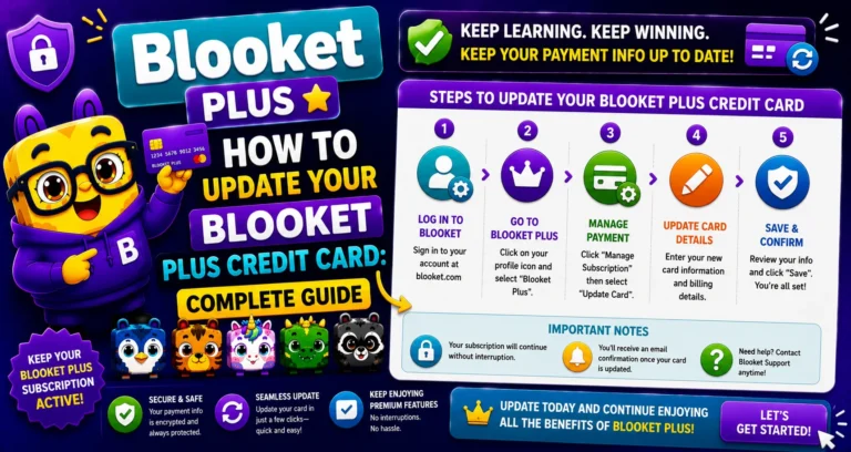 How to Update Credit Card for Blooket Plus