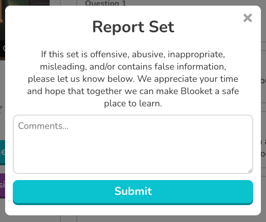 reason for the report