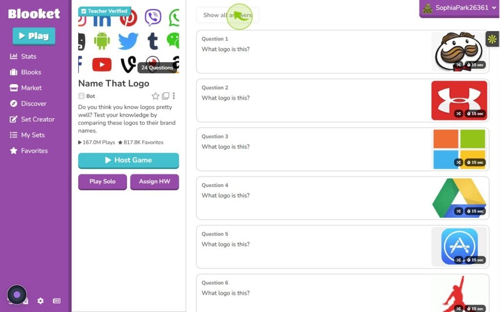Blooket Host Dashboard