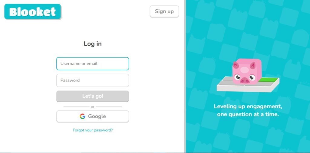 Blooket Login Page
